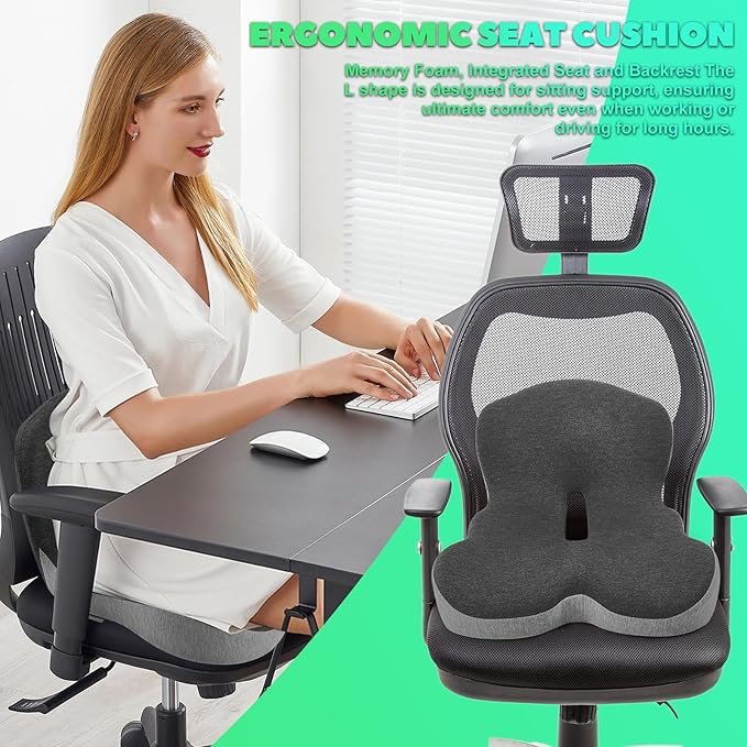 Buttocks Cushion for Office Chair Memory Foam Seat Pad for Butt Support - Image 6