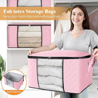 Fab totes 10 Pack Clothes Storage, Foldable Thick Fabric Blanket Storage Bags - Image 5