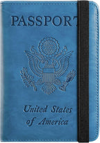 Passport Holder Cover Wallet Travel Essentials RFID Blocking Leather Card Case by PASCACOO