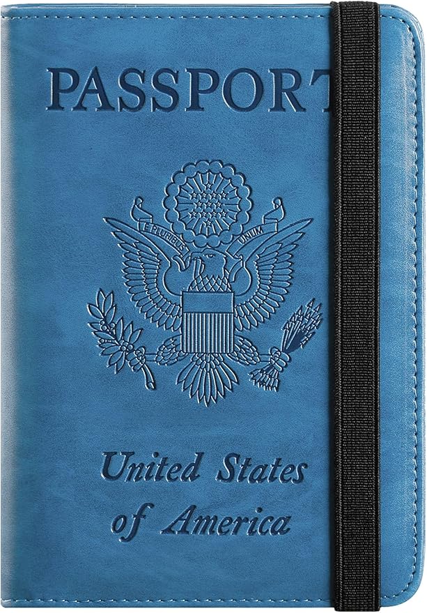 Passport Holder Cover Wallet Travel Essentials RFID Blocking Leather Card Case by PASCACOO