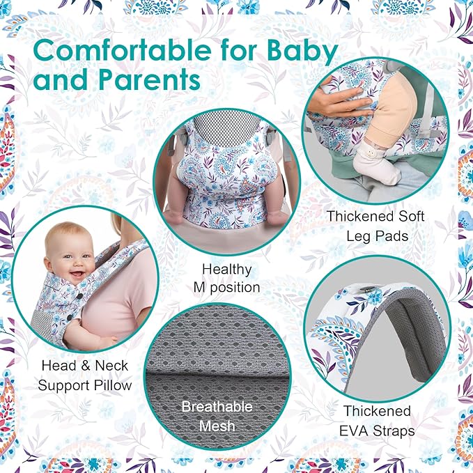 Newborn Baby Front Carrier Backpack, Toddler Baby Body Carrier, 7-66 Lbs - Image 3