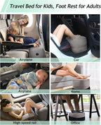 JefDiee Inflatable Travel Foot Rest Pillow, Kids Airplane Bed, Adjustable 3 - Image 2