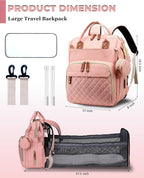 Diaper Bag with Changing Station, Waterproof 3 in 1 Baby Diaper Backpack with - Image 4