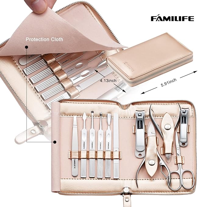 FAMILIFE Gifts for Women, Manicure Set Professional Manicure Kit 11 in 1 Nail - Image 2