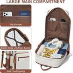 Shrrie Laptop Backpack for Women, Vegan Leather Backpack Work Computer - Image 4