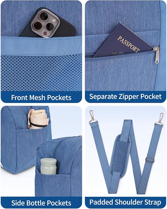 Narwey For Spirit Airlines Personal Item Bag 18x14x8, Small Duffle Bag for - Image 7