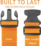 BILIONE 4 Pack Luggage Straps 79" Long Belts Keep Suitcase Secure While - Image 6