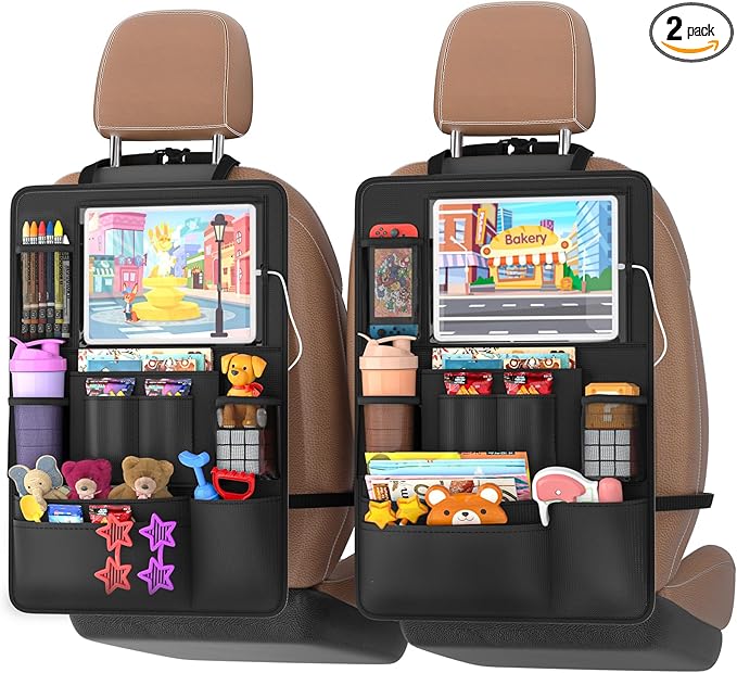 Backseat car Organizer with Touch Screen, Car Seat Back Organizers Storage by Oneyus