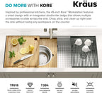KRAUS Kore Workstation 45-inch Undermount 16 Gauge Stainless Steel Kitchen Sink - Image 8