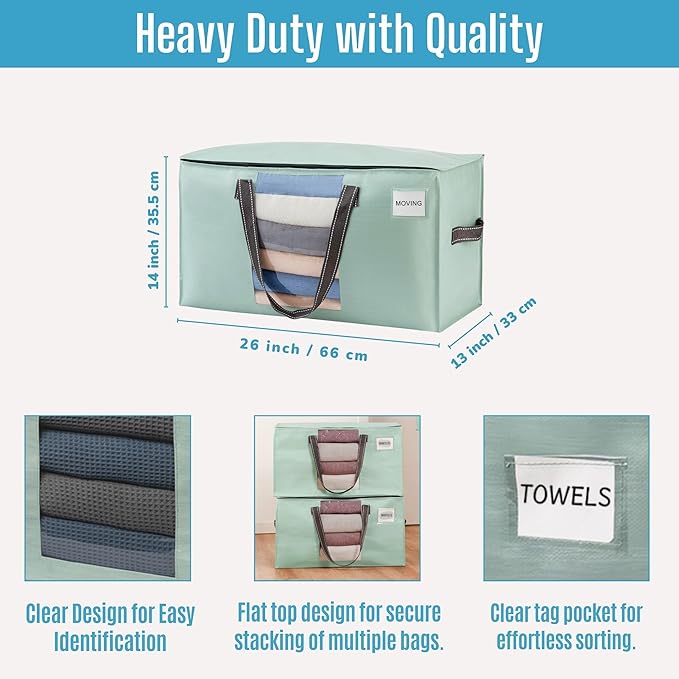 VENO 2 Pack Moving Bags, Comforter and Blanket Storage Bags - Image 3