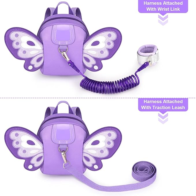 Accmor Toddler Harness Backpack Leash, Cute Butterfly Kid Backpacks - Image 4