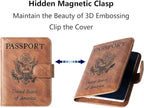 Passport Holder Cover Wallet Travel Essentials Leather Rfid Blocking Case - Image 5