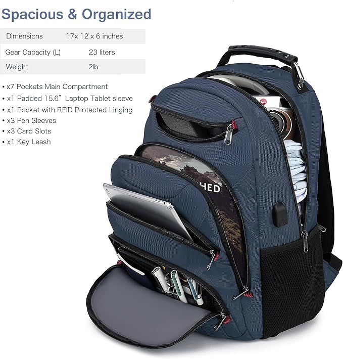 Boavan Laptop Backpack for men, 15.6 inch Laptop Bag - Image 2