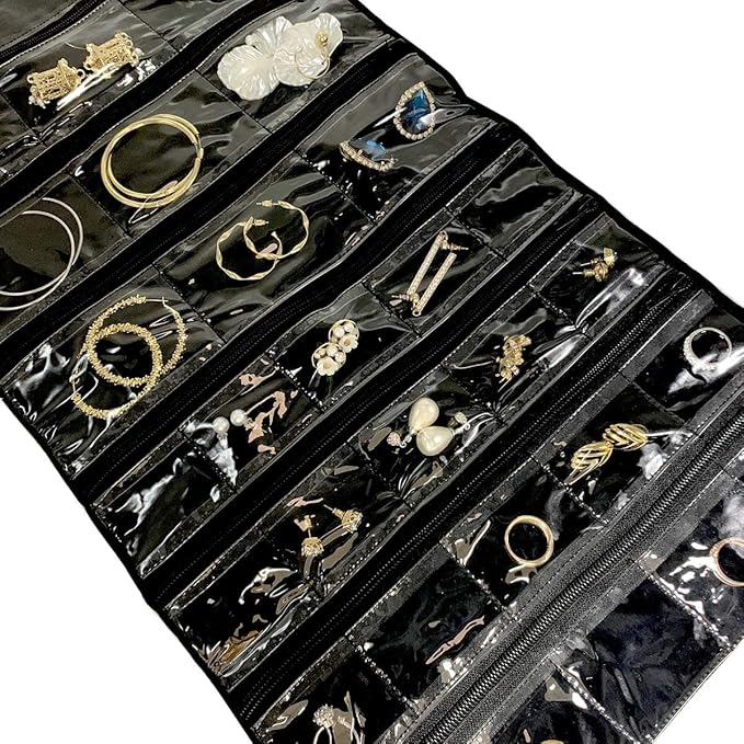 Travel Jewelry Roll Bag Portable Organizer Pouch - Image 4