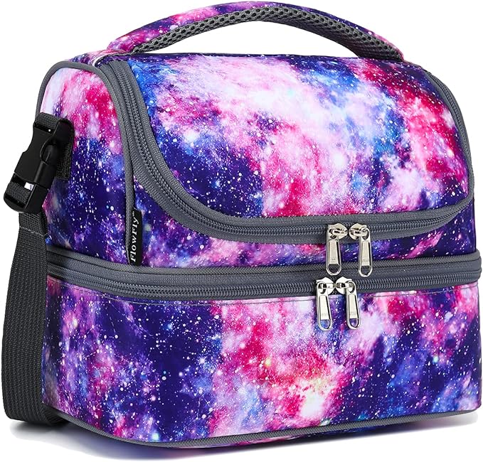 FlowFly Double Decker Cooler Insulated Lunch Bag Large Tote by FlowFly