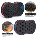 Big Holes & Big Size Barber Hair Brush Sponge Dreads Locking Twist Afro Curl Coil Wave Hair Care Tool(1 Pack)
