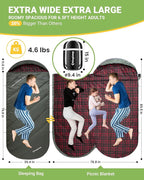KingCamp Sleeping Bag for Adults, Cold Weather & Warm Extra Wide Big & Tall XL - Image 2