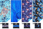 4 Pack Microfiber Lightweight Beach Towel Sand Free Quick Dry Absorbent Thin by WIDDONEN