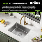KRAUS Dex 21-inch Undermount 16 Gauge Stainless Steel Single Bowl Kitchen Sink - Image 3