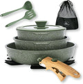 Kitchen Academy Removable Handle Pots and Pans Set by KITCHENACADEMYBETTERLIVINGTHROUGHCOOKINGPERFECTION