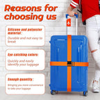 Weewooday 8 Pcs Luggage Straps Suitcase Tags Set - Image 4