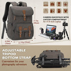 RAINSMORE Camera Bag Backpack for DSLR/SLR Mirrorless 15.6 Inch Laptop Camera - Image 7