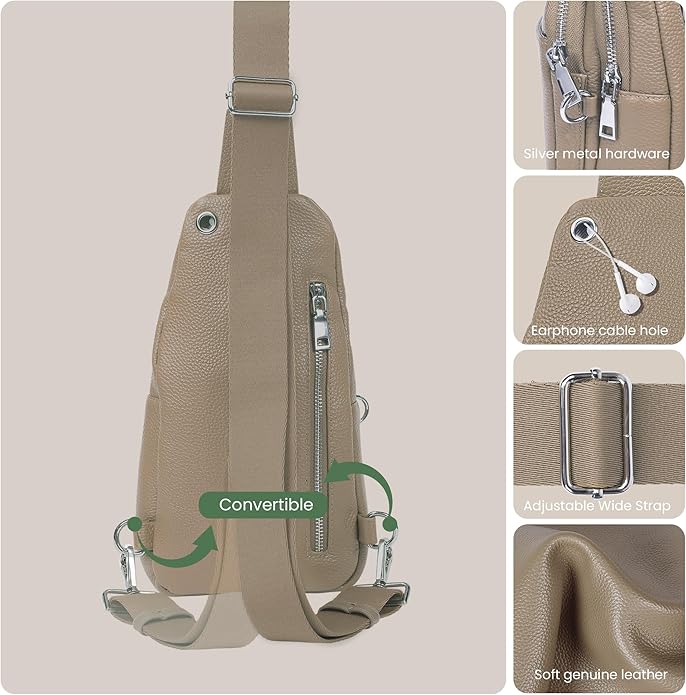 befen Genuine Leather Small Sling Bag - Image 6