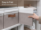 StorageWorks Storage Bins with Lids, Decorative Storage Boxes with Lid and PU - Image 4