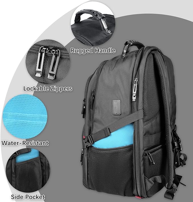 18.4 Inch Extra Large Backpack, Carry on Backpack, 55L Travel Laptop Backpack - Image 3