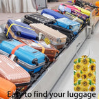 Blooming Sunflowers 2 Pcs Luggage Tags, Privacy Cover ID Label - Image 5
