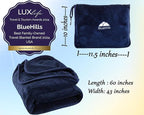 BlueHills Premium Soft 2-Pack Travel Blanket Pillows Airplane Large Plane - Image 3