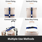 Luggage Straps, 2 Pack Adjustable Heavy Duty Cross Suitcase Straps - Image 6