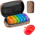 Serfeymi Weekly Travel Pill Organizer 2 Times A Day AM PM Upgraded Rainbow Pill by Serfeymi
