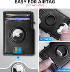Airtag Wallet for Men, with Money Clip 10 Cards Metal Case Smart Slim Pop Up - Image 4
