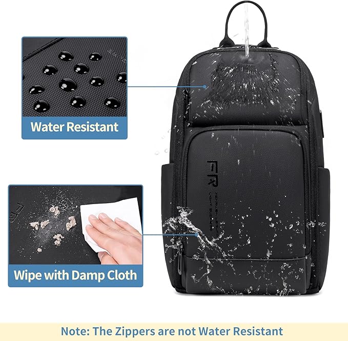 FENRUIEN Crossbody Sling Bag for Men, Water Resistant One Shoulder Backpack - Image 4