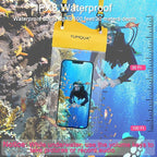 Large Waterproof Phone Pouch 2 Pack, IPX8 Waterproof Cell Phone Case Dry Bag - Image 3