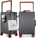 feilario 20'' Aluminum Frame Wide Handle PC Hardside Carry On Luggage by feilario