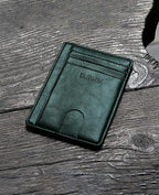 Buffway Slim Minimalist Front Pocket RFID Blocking Leather Wallets - Image 4
