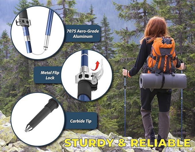 TREKOLOGY TREKZ SE 2pc Collapsible Hiking Stick - Image 4