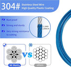 3.3mm Outdoor Travel Stainless Steel Security Cable-20ft Luggage Lock Safety - Image 2