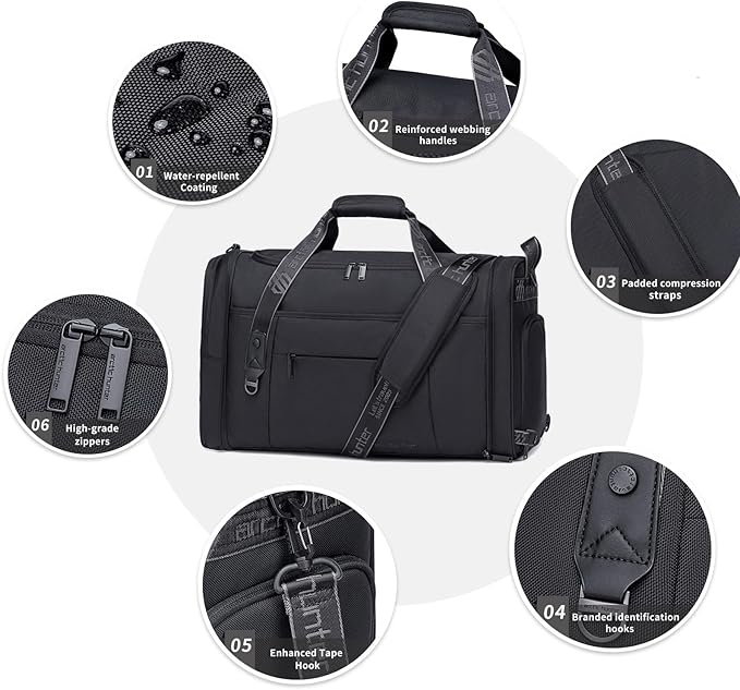Gym Bags for Men Women, 42L Large Travel Duffle Bag, Carry On Bag for Airplanes - Image 4