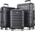SHOWKOO Luggage Sets Expandable PC+ABS Durable Suitcase Double Wheels TSA Lock by SHOWKOO