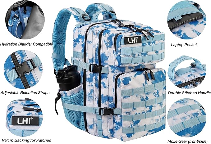 LHI Military Tactical Backpack for Men and Women 45L Army 3 Days Assault Pack - Image 4