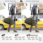Gonex Canvas Duffle Bag 60L Travel Duffel Overnight Weekend Bag - Image 8