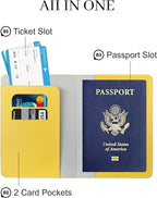 Passport Holder for Travel Essentials, RFID Blocking Passport Cover Case for - Image 4