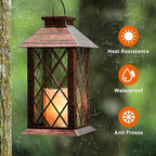 Solar Lanterns Outdoor, Waterproof Garden Hanging Lanterns, Vintage Lantern - Image 3