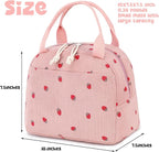 Bluboon Lunch Bag for Women Men Cute Corduroy Lunch Tote Bags Reusable - Image 2