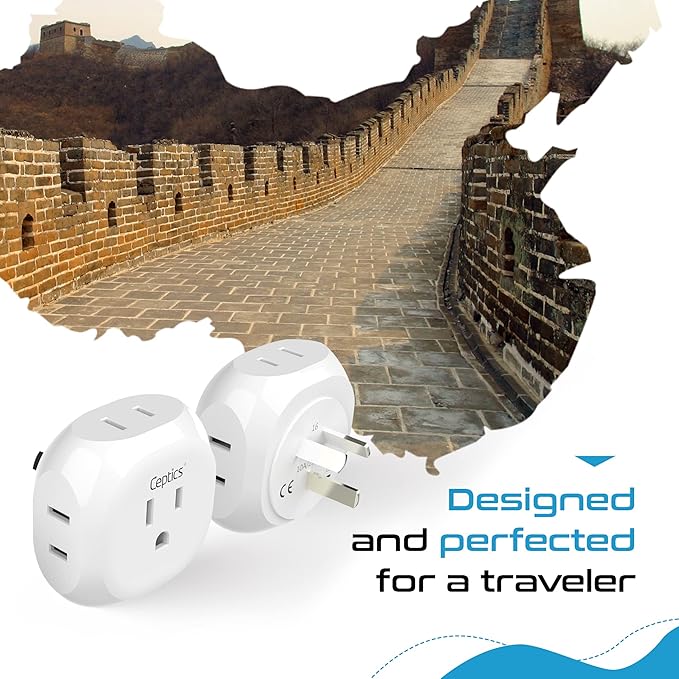 Ceptics Australia, New Zealand, China Travel Plug Adapter - Image 4