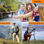 Camera Tripod 66.7 Inch, Patented 3-Way Rotating Portable Cameras Stand - Image 7