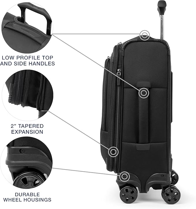 Travelpro Crew Classic Lightweight Softside Expandable Carry on Luggage - Image 6